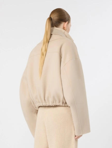Pure wool bomber jacket with removable bib - BEIGE - Sportmax - 3