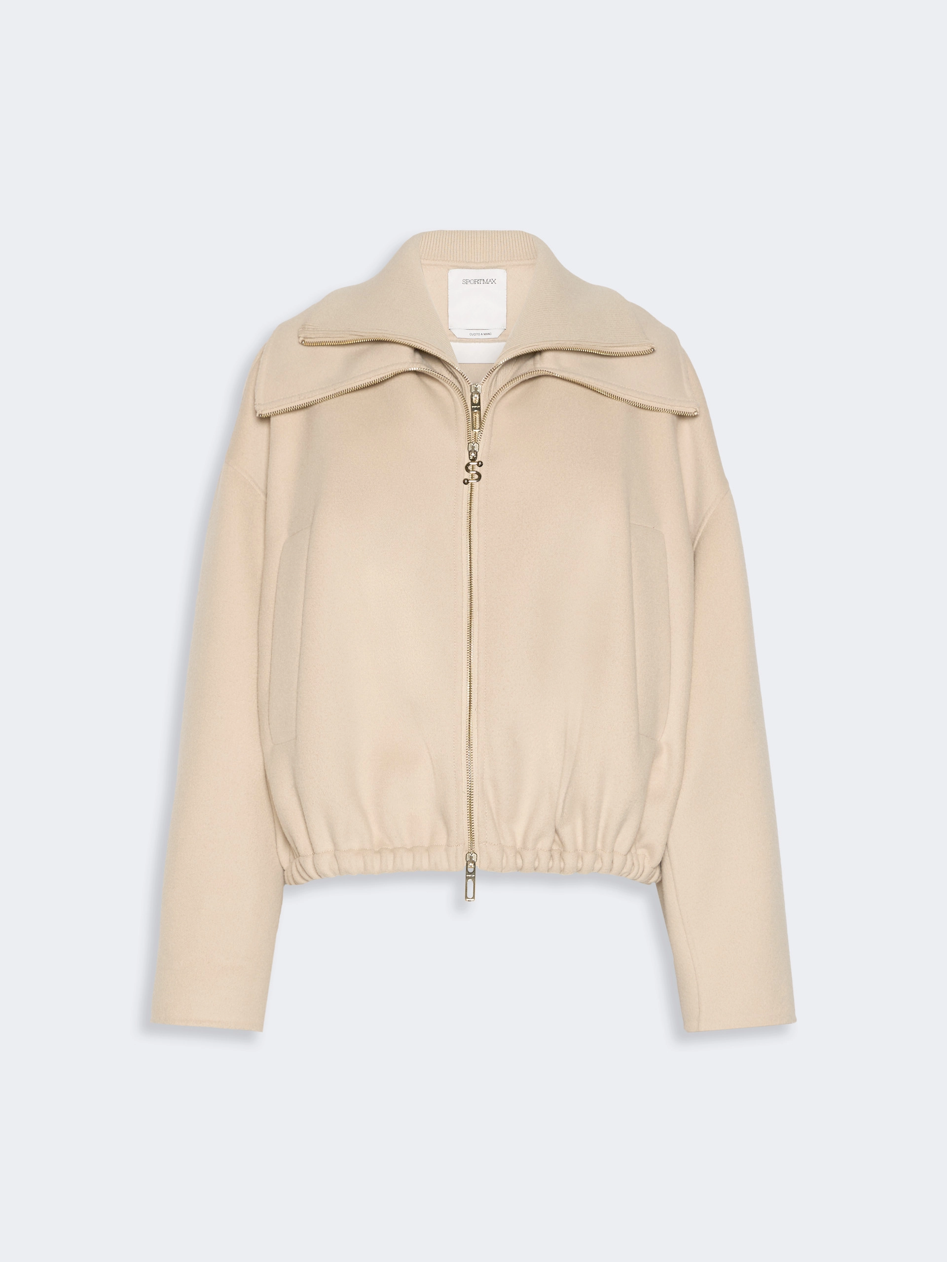 Pure wool bomber jacket with removable bib - BEIGE - Sportmax - 6