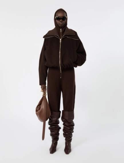 Pure wool bomber jacket with removable bib - Sportmax