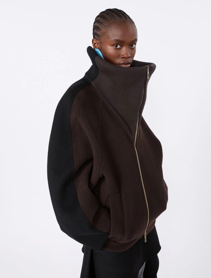 Short wool and cashmere heavy jacket - COFFEE - Sportmax - 4