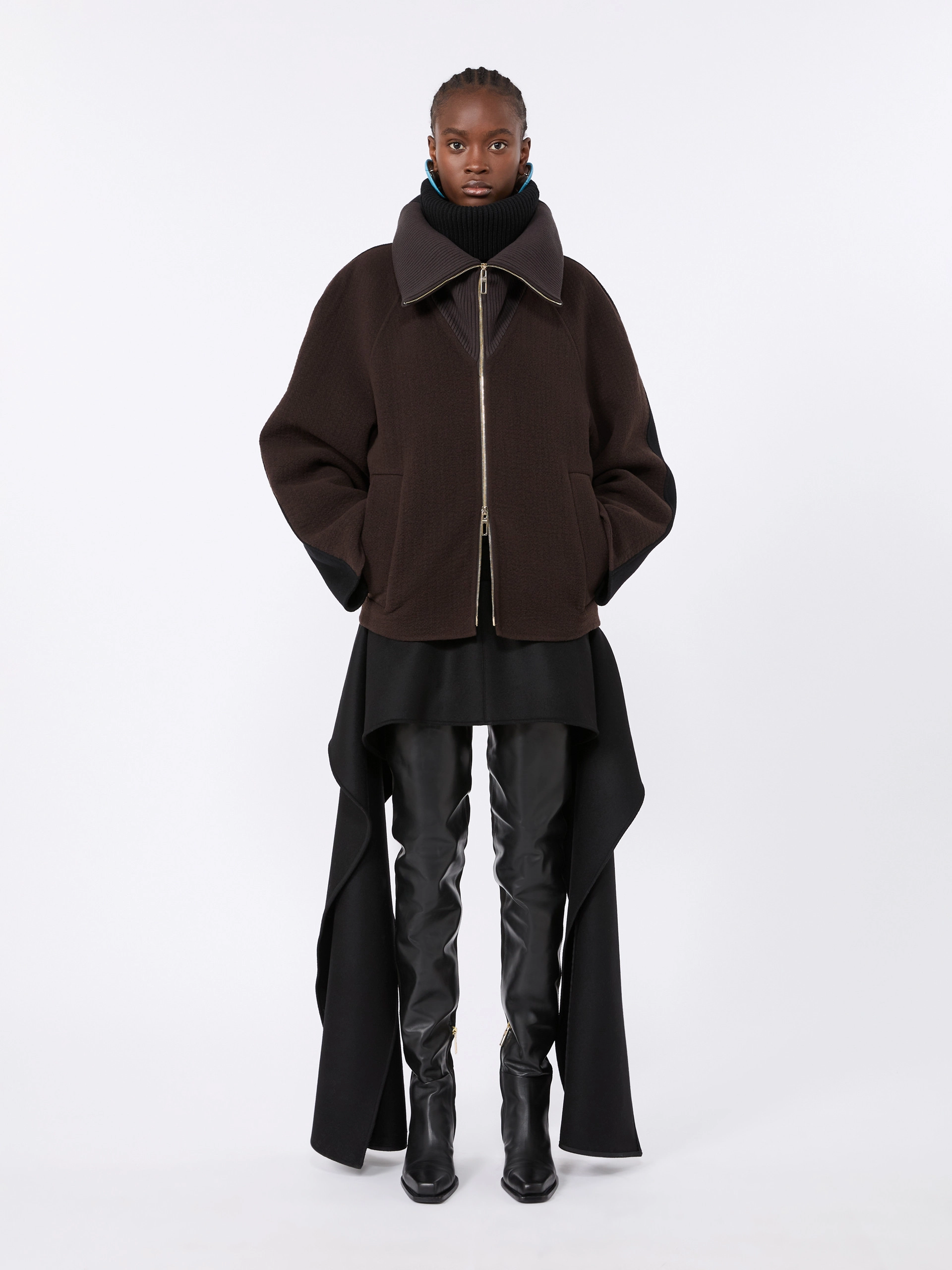Short wool and cashmere heavy jacket - COFFEE - Sportmax