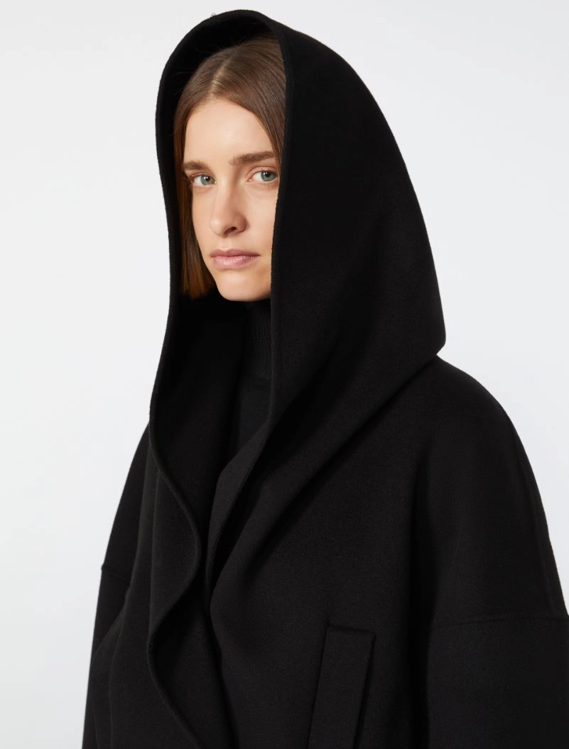 Oversized pure wool double fabric jacket - BLACK - Sportmax - 5