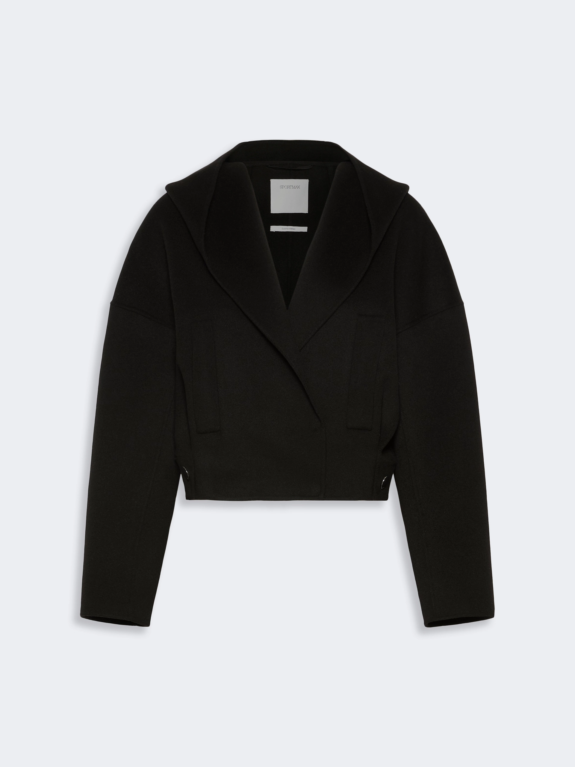 Oversized pure wool double fabric jacket - BLACK - Sportmax - 6