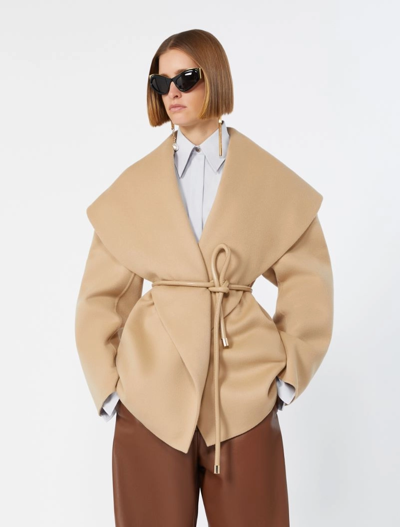 Pure wool double fabric jacket - CAMEL - Sportmax - 4