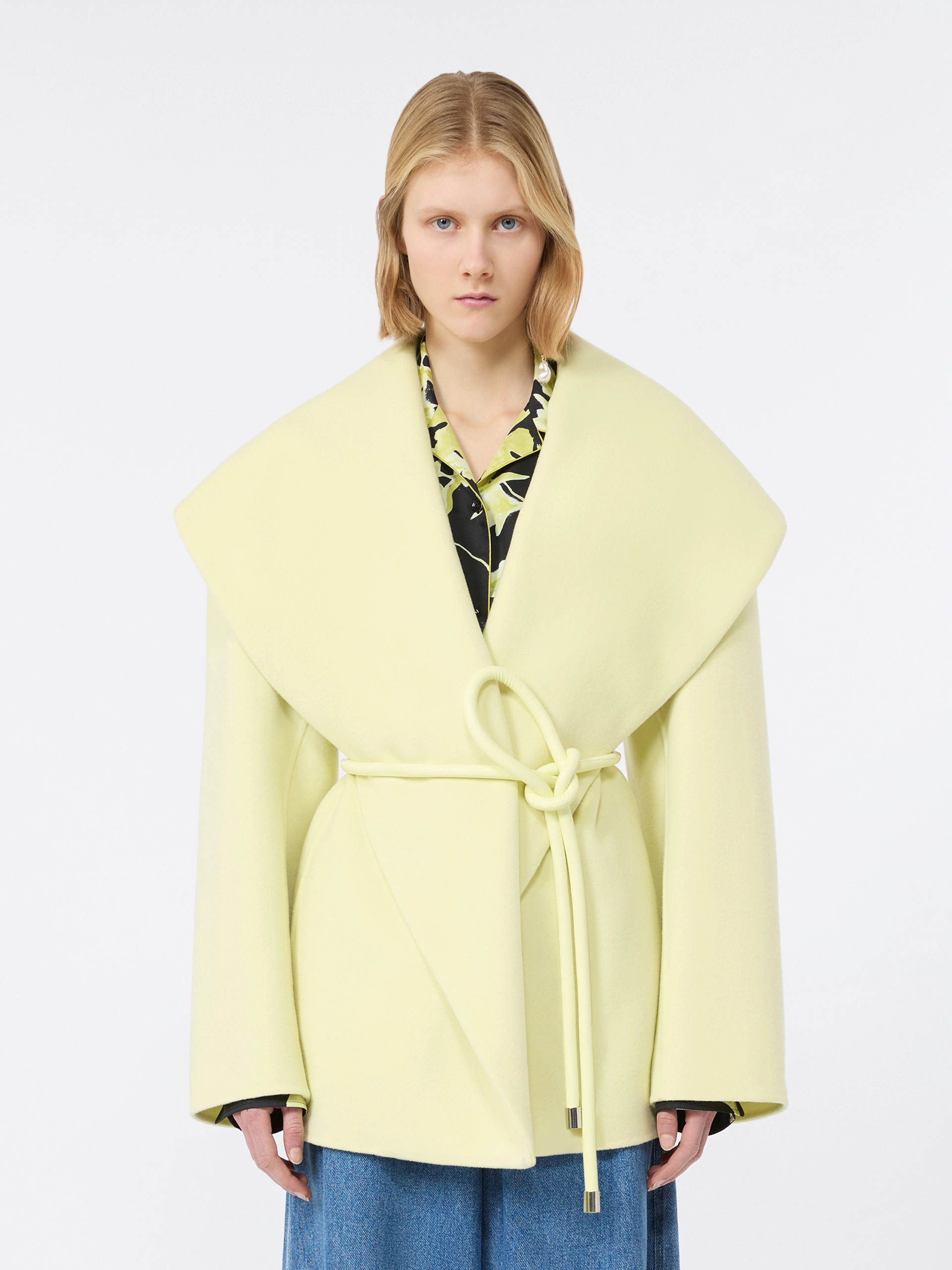 Pure wool double fabric jacket - LIGHT YELLOW - Sportmax - 2