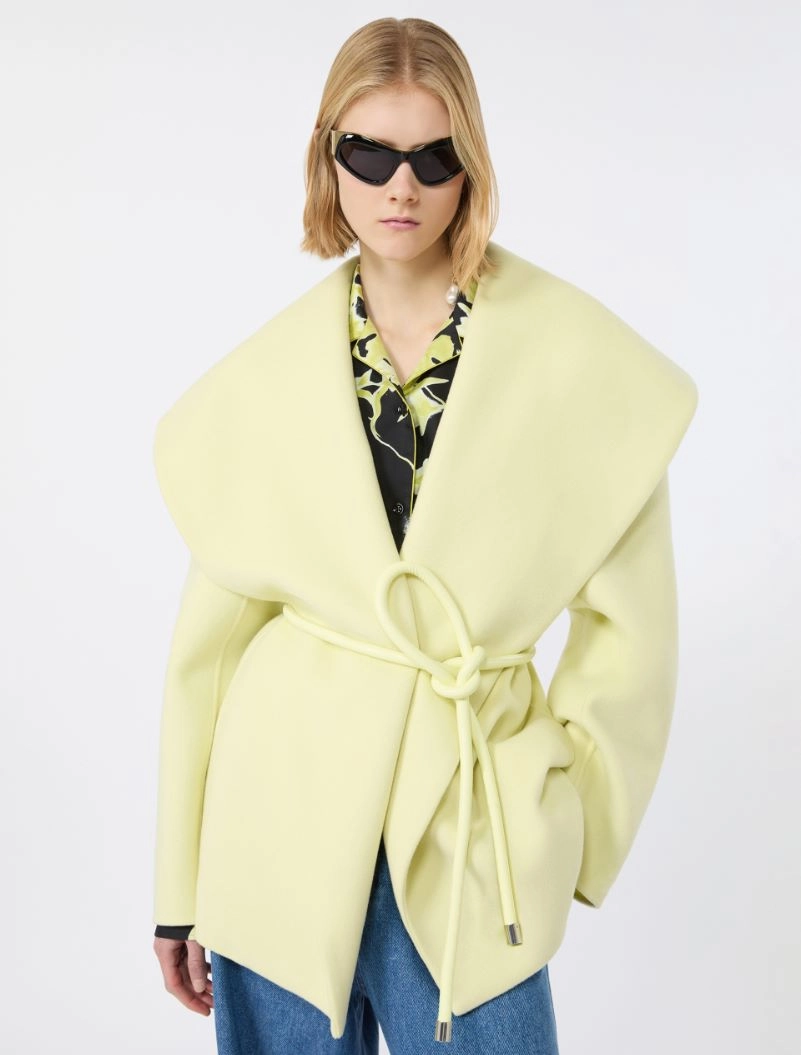 Pure wool double fabric jacket - LIGHT YELLOW - Sportmax - 4