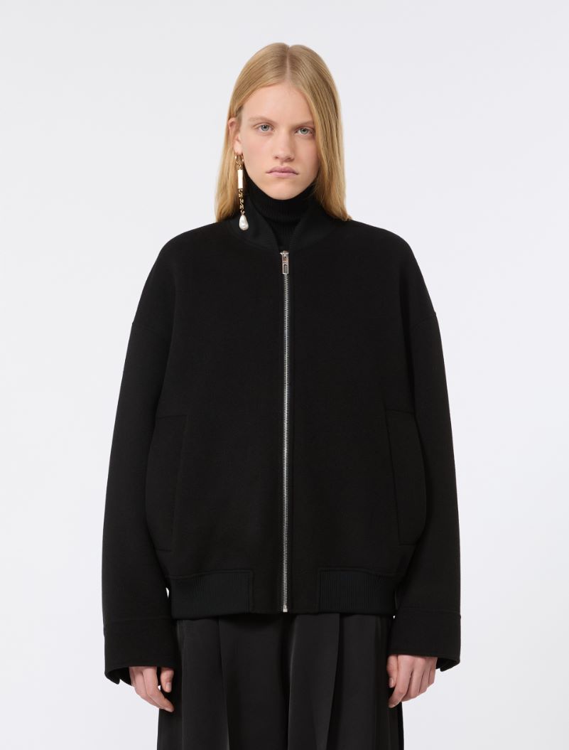 Double-faced pure wool bomber jacket - BLACK - Sportmax - 2
