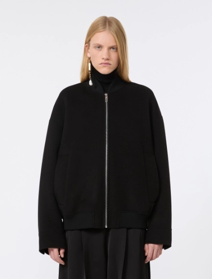 Double-faced pure wool bomber jacket - BLACK - Sportmax - 2