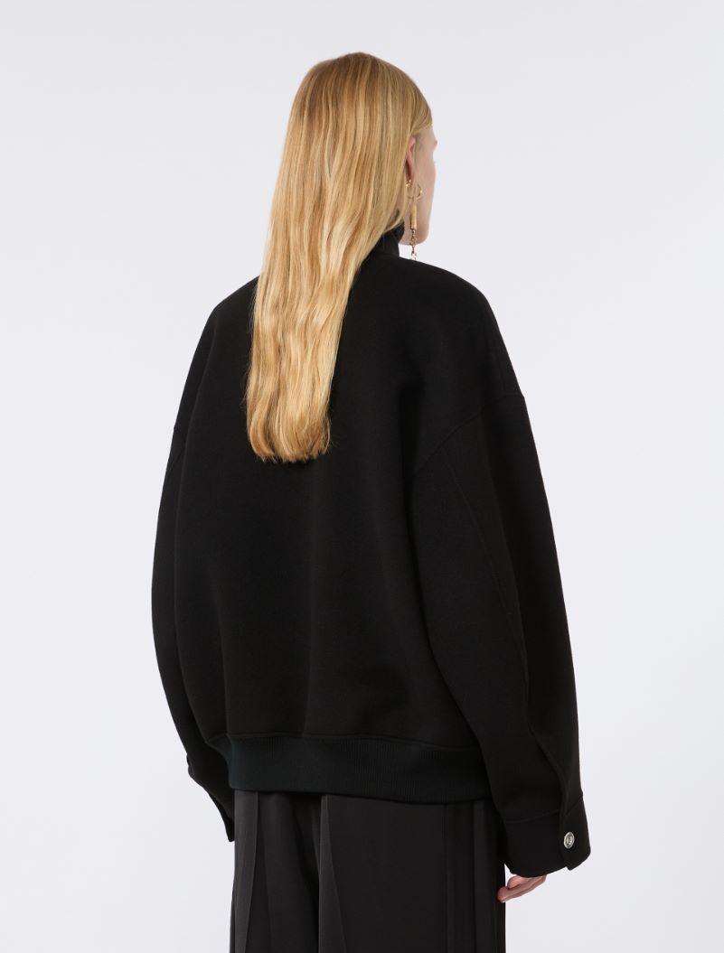 Double-faced pure wool bomber jacket - BLACK - Sportmax - 3