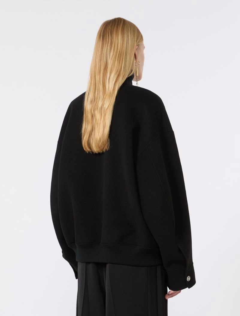 Double-faced pure wool bomber jacket - BLACK - Sportmax - 3