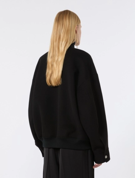 Double-faced pure wool bomber jacket - BLACK - Sportmax - 3