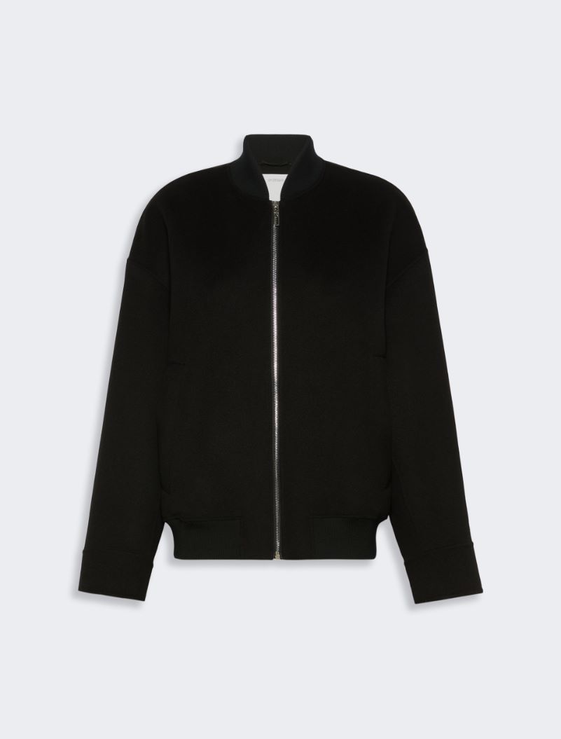 Double-faced pure wool bomber jacket - BLACK - Sportmax - 7