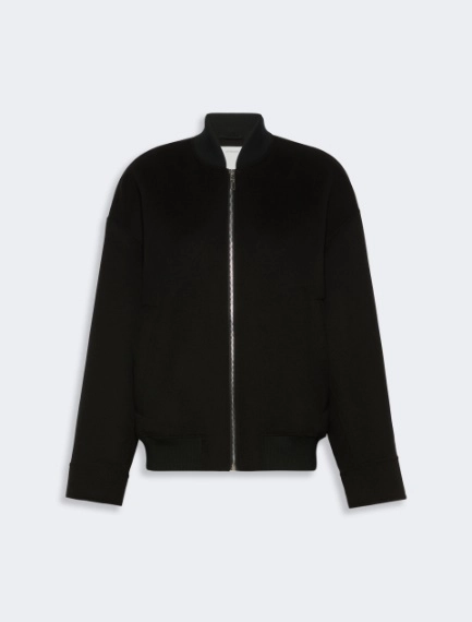 Double-faced pure wool bomber jacket - BLACK - Sportmax - 7