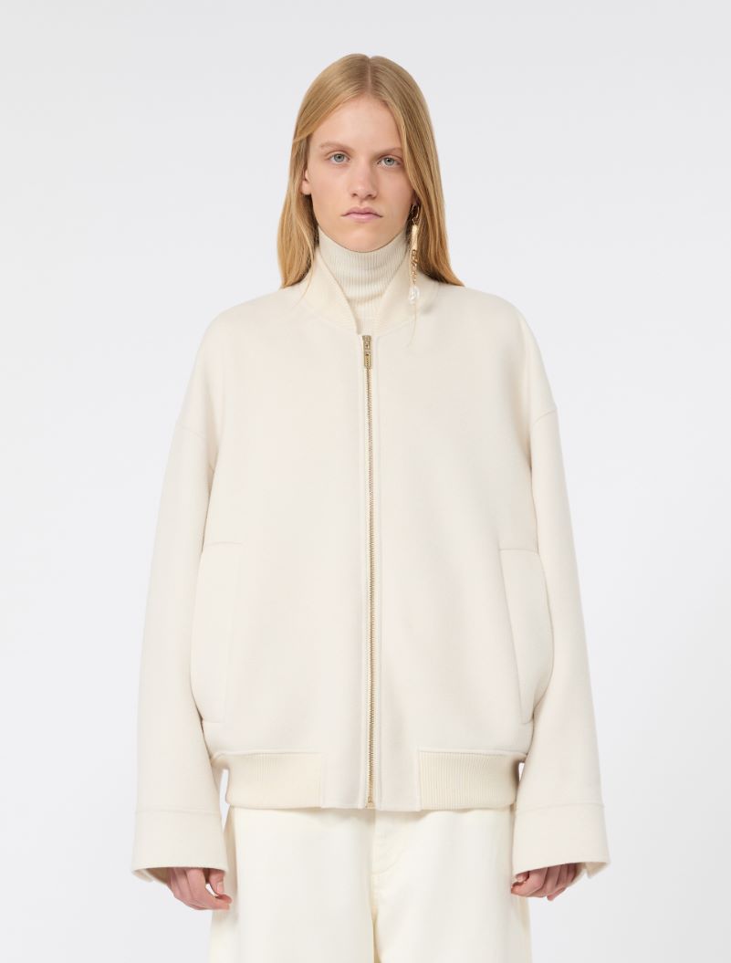Double-faced pure wool bomber jacket - WHITE - Sportmax - 2