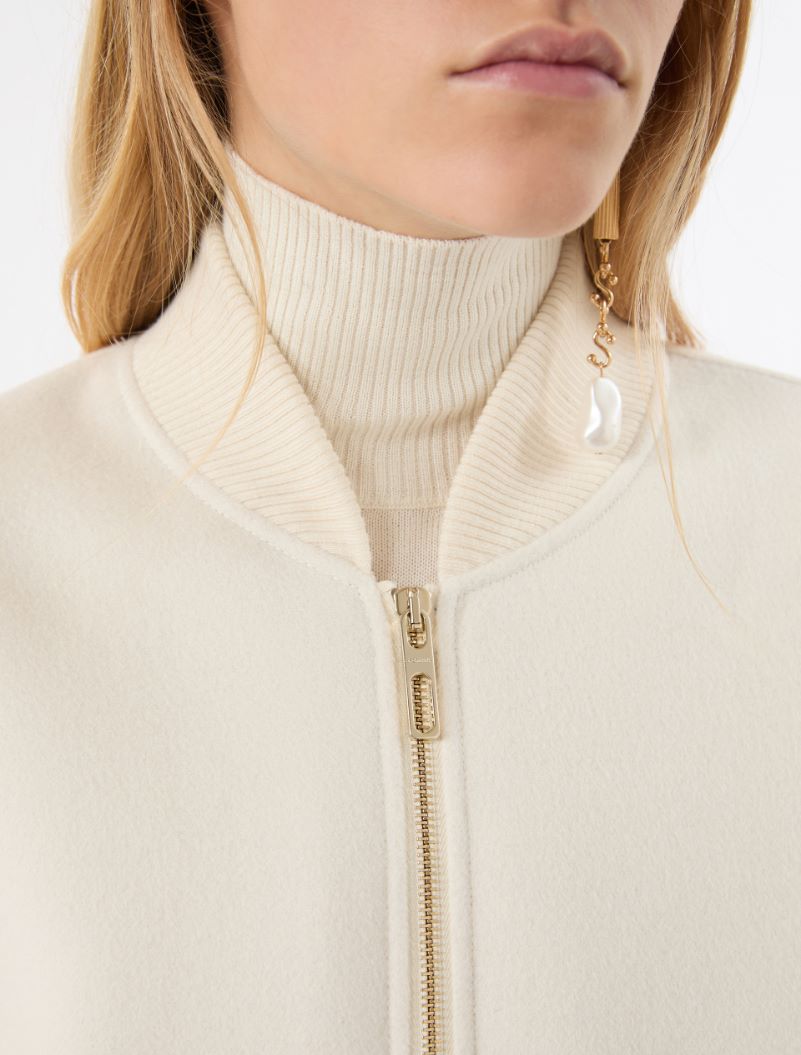 Double-faced pure wool bomber jacket - WHITE - Sportmax - 5