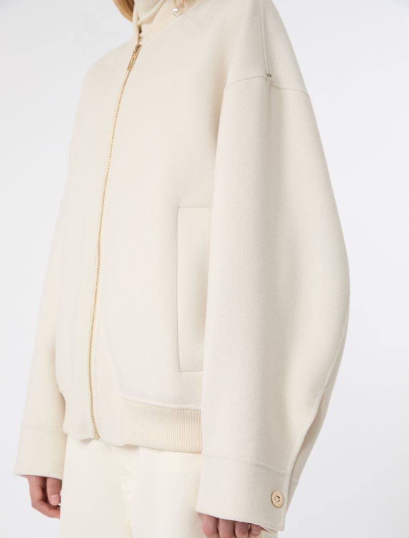 Double-faced pure wool bomber jacket - WHITE - Sportmax - 6