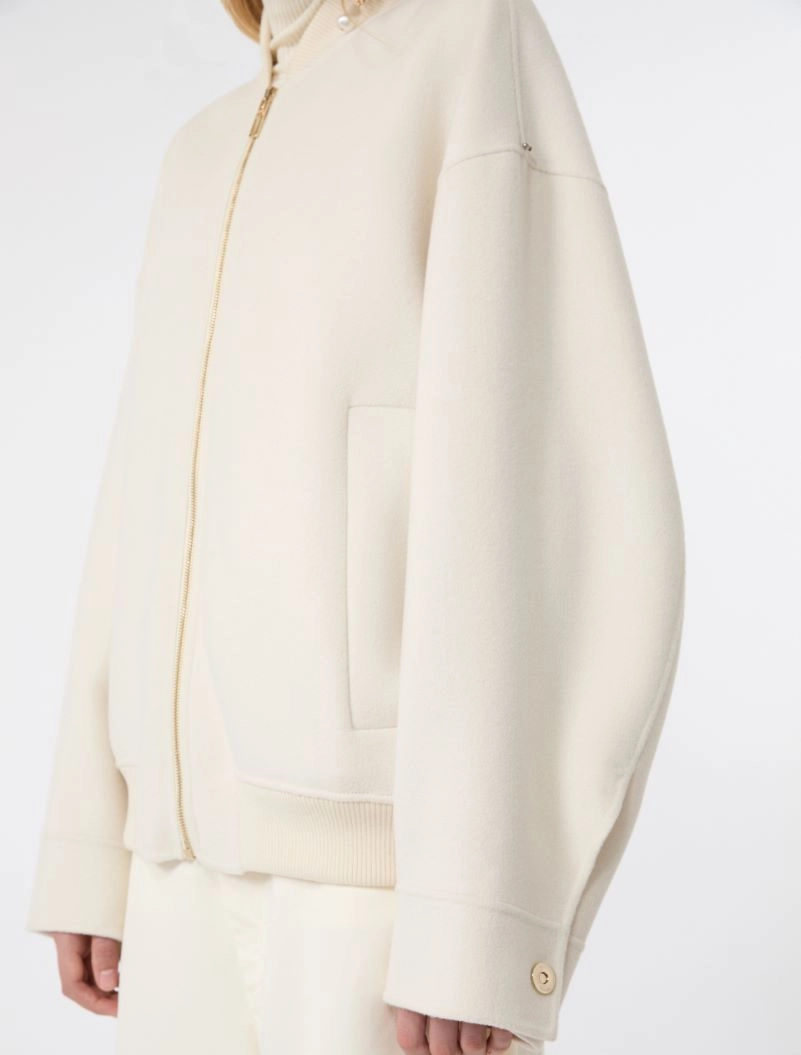 Double-faced pure wool bomber jacket - WHITE - Sportmax - 6