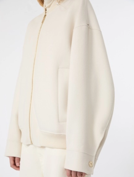 Double-faced pure wool bomber jacket - WHITE - Sportmax - 6