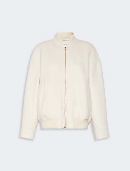 Double-faced pure wool bomber jacket - WHITE - Sportmax
