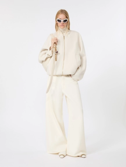 Double-faced pure wool bomber jacket - WHITE - Sportmax - 1