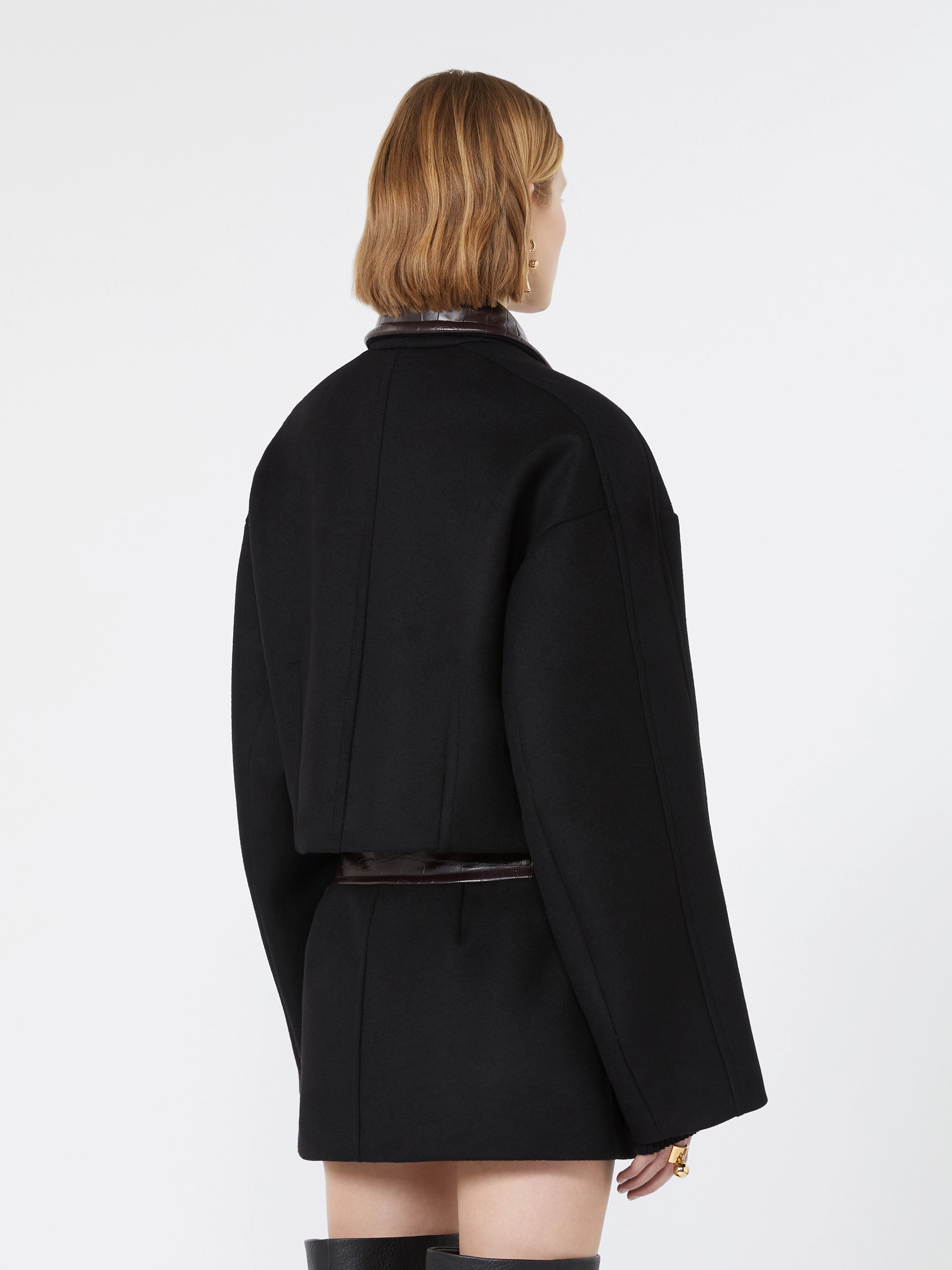 Boxy pure wool jacket - BLACK - Sportmax - 3