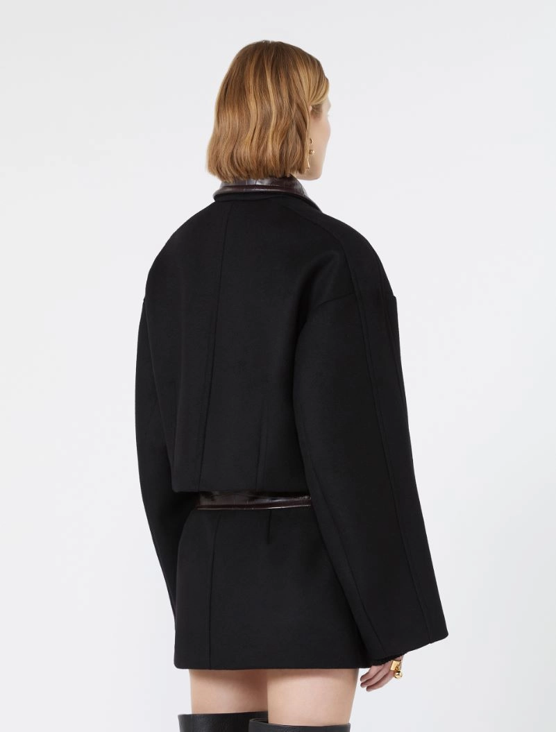 Boxy pure wool jacket - BLACK - Sportmax - 3