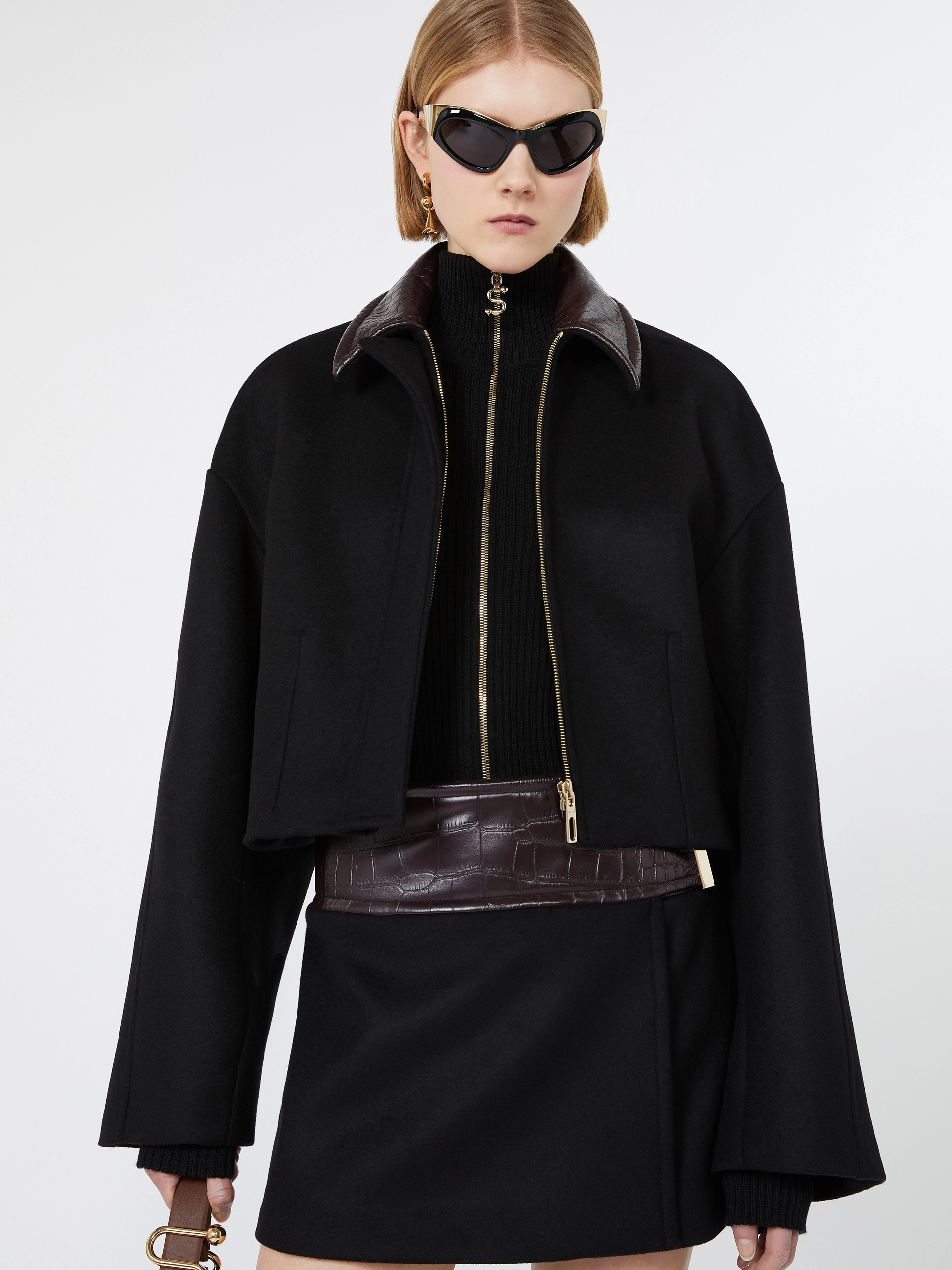 Boxy pure wool jacket - BLACK - Sportmax - 4