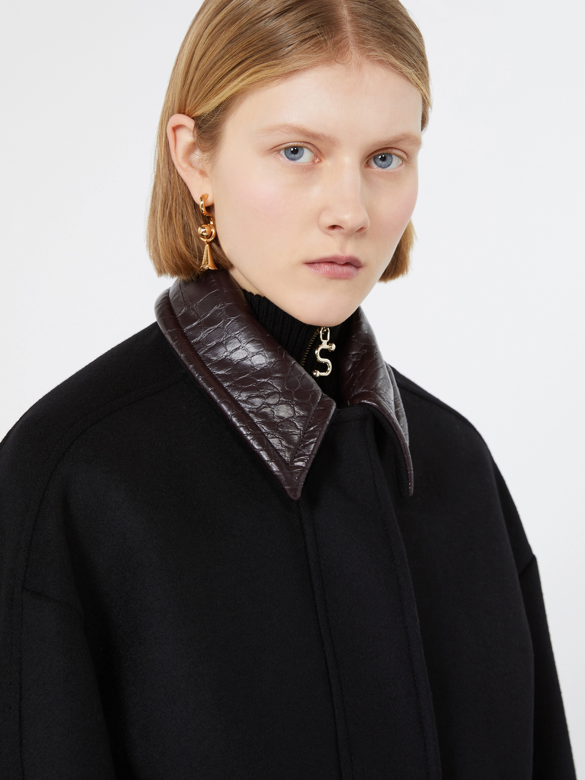 Boxy pure wool jacket - BLACK - Sportmax - 5