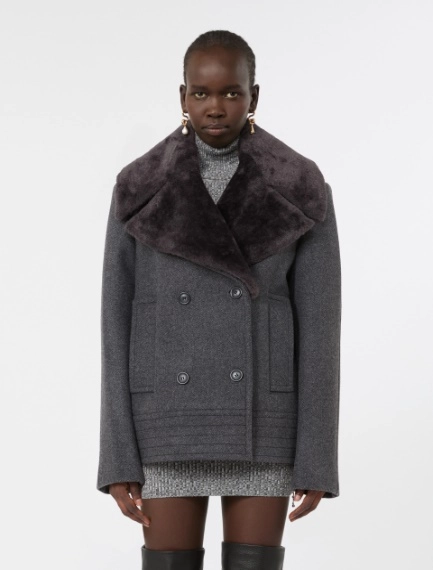 Pure wool pea coat - BLACK - Sportmax - 2