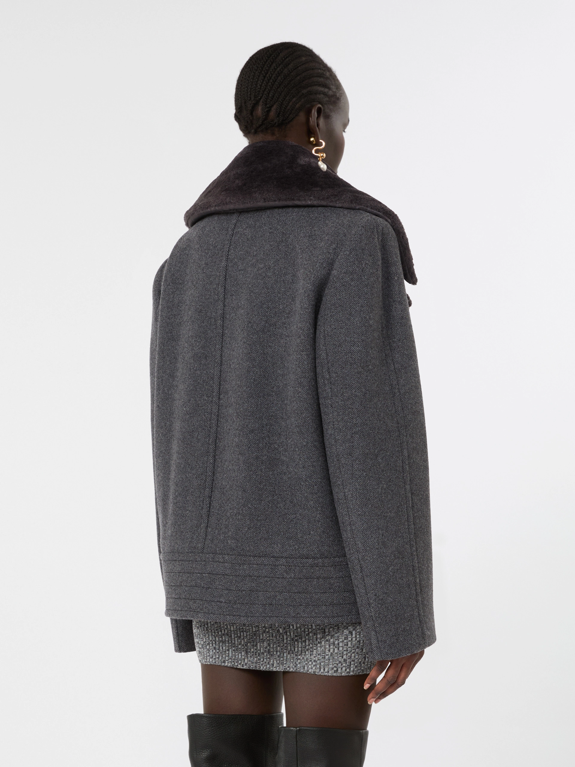Pure wool pea coat - BLACK - Sportmax - 3