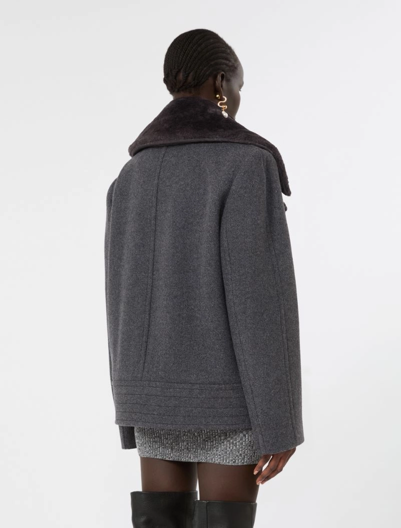 Pure wool pea coat - BLACK - Sportmax - 3