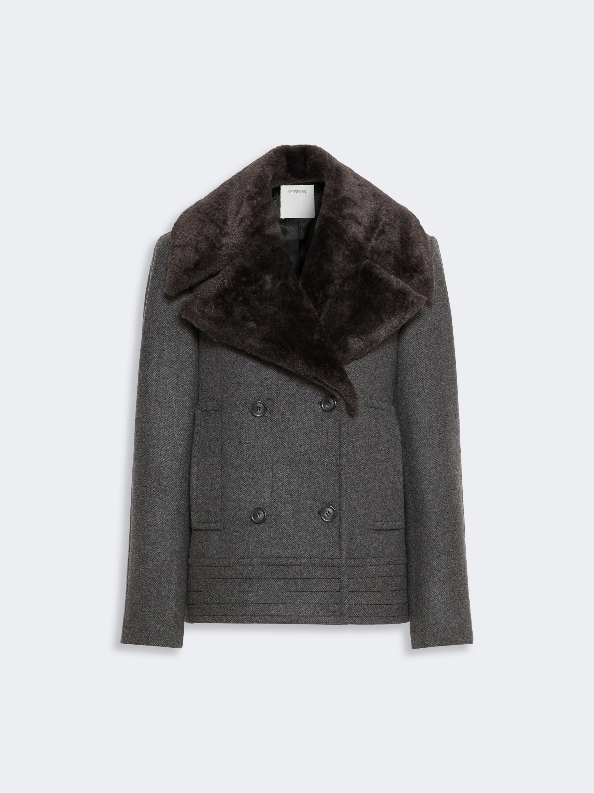 Pure wool pea coat - BLACK - Sportmax - 6