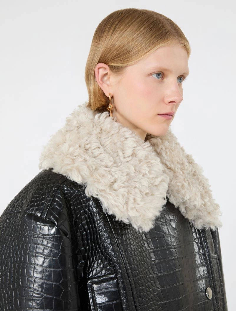 Patent leather biker jacket - BLACK - Sportmax - 5