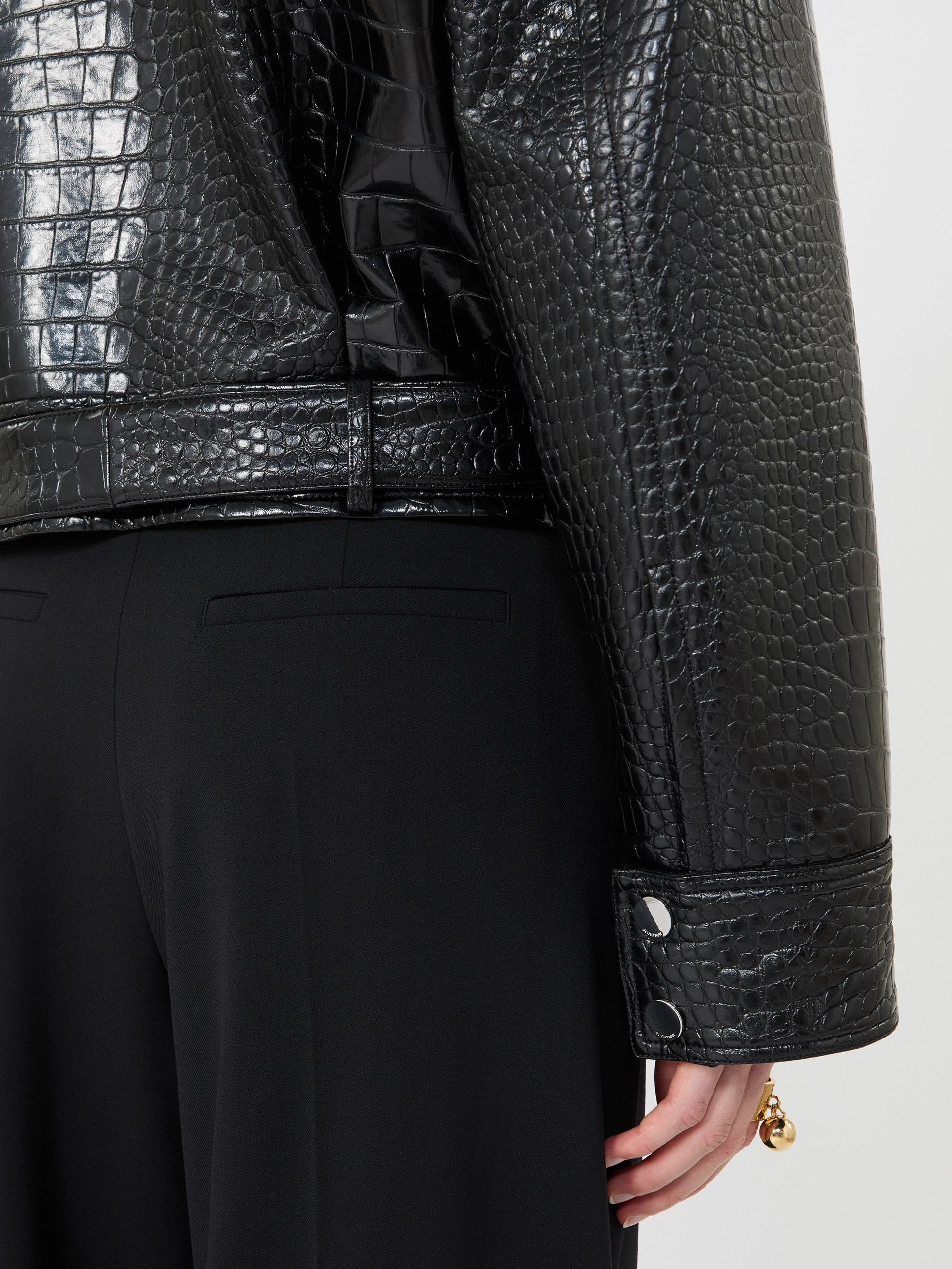 Patent leather biker jacket - BLACK - Sportmax - 6