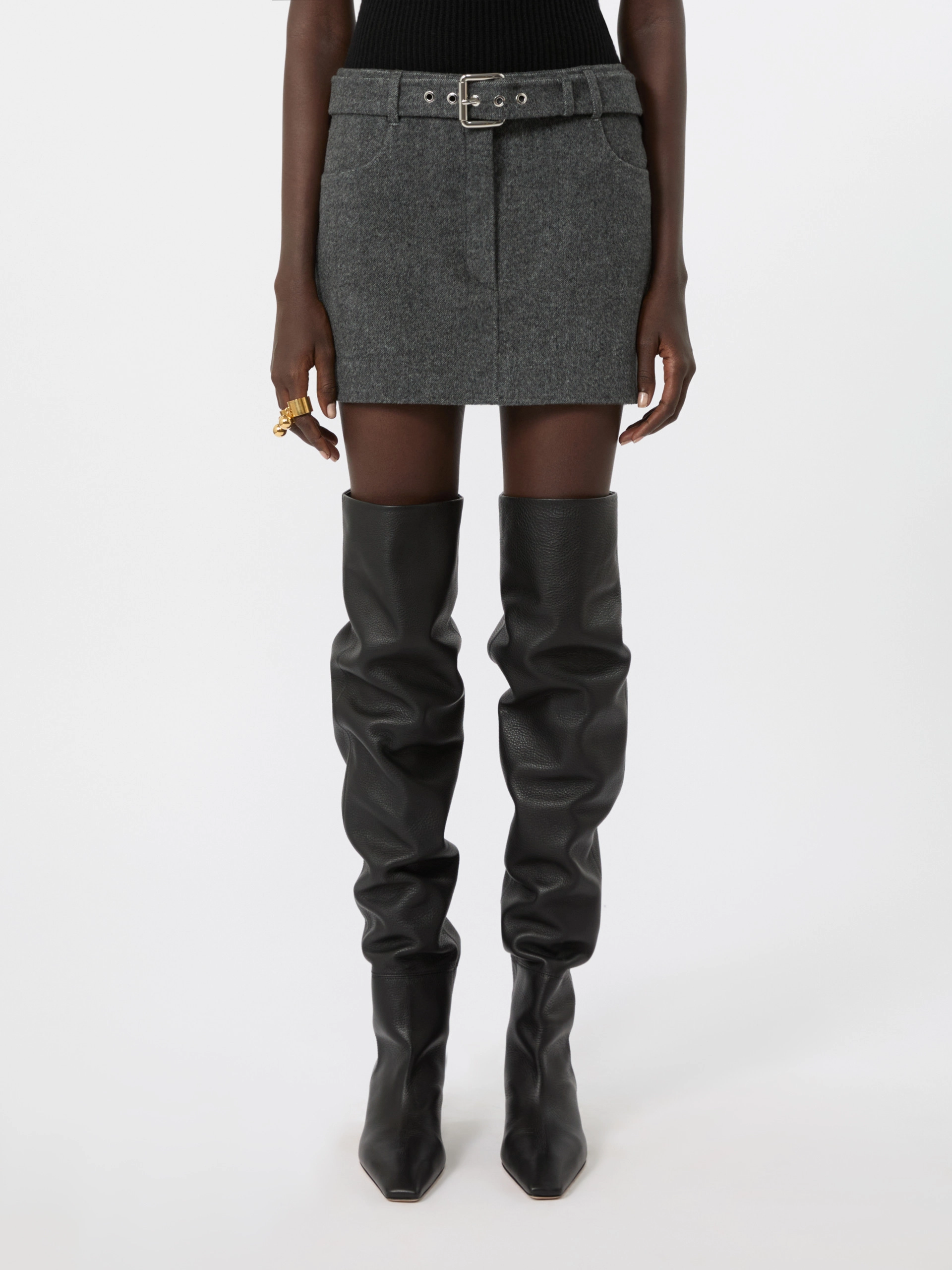 Short pure wool skirt - BLACK - Sportmax - 2