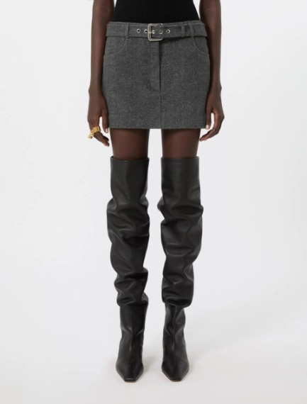 Short pure wool skirt - BLACK - Sportmax - 2