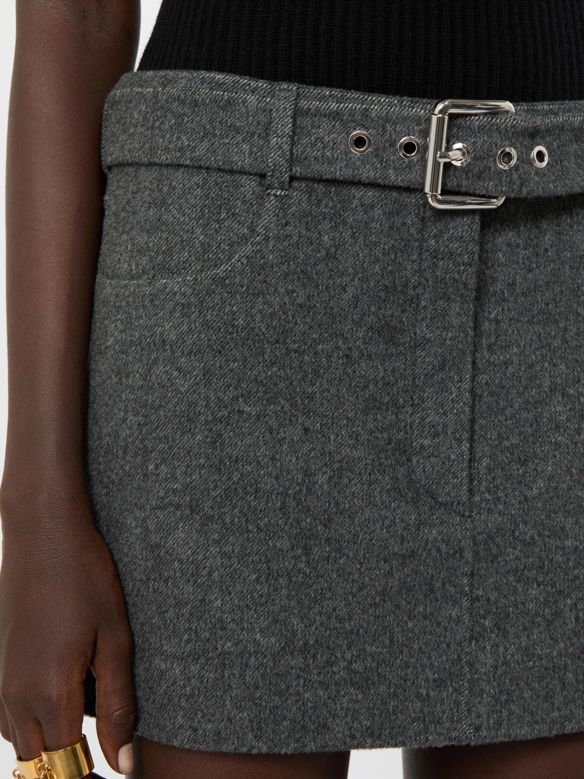Short pure wool skirt - BLACK - Sportmax - 4