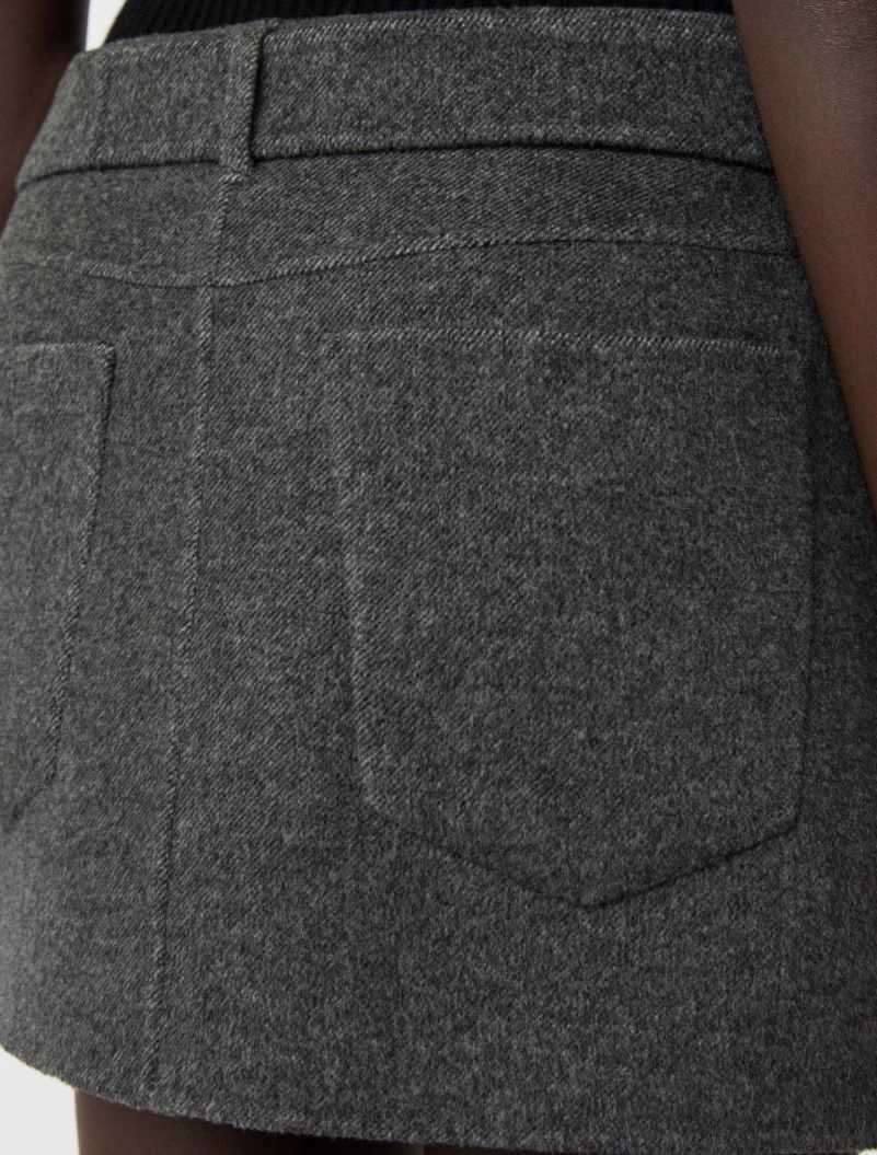 Short pure wool skirt - BLACK - Sportmax - 5