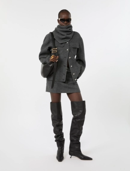 Short pure wool skirt - BLACK - Sportmax - 1