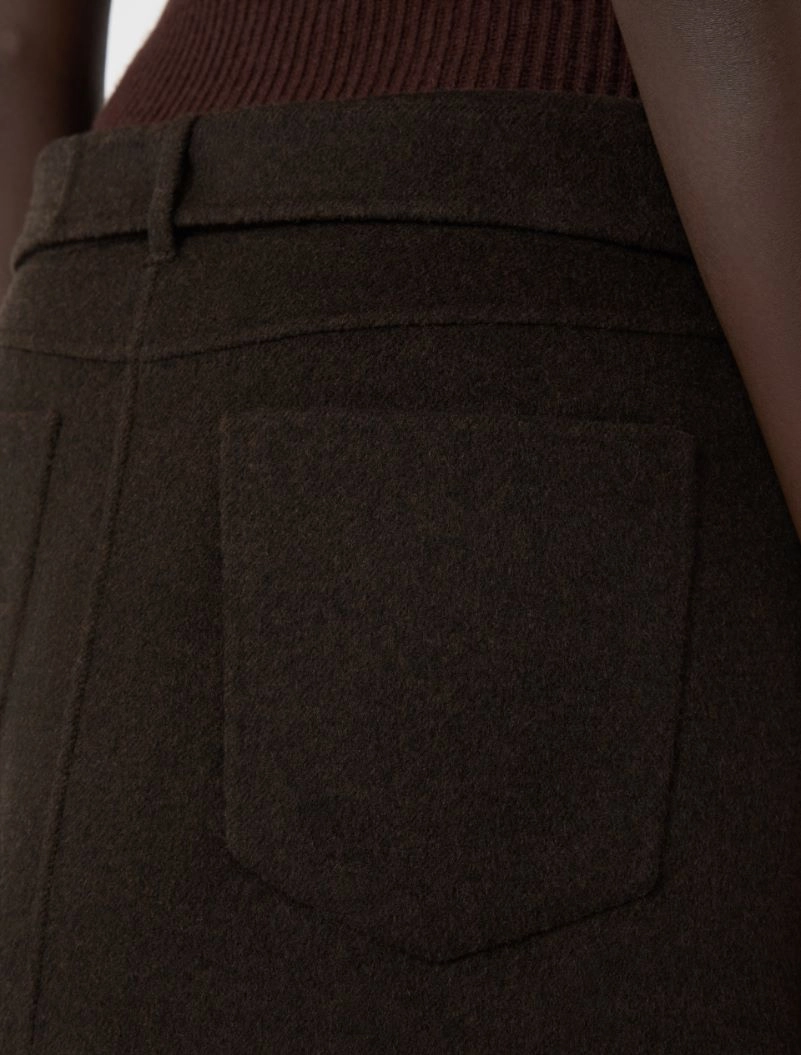 Short pure wool skirt - CHOCOLATE - Sportmax - 5