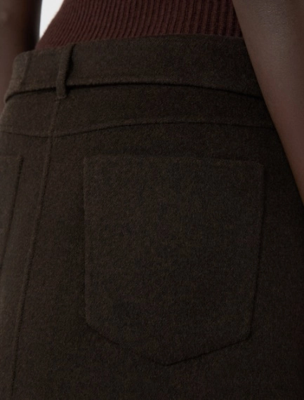 Short pure wool skirt - CHOCOLATE - Sportmax - 5