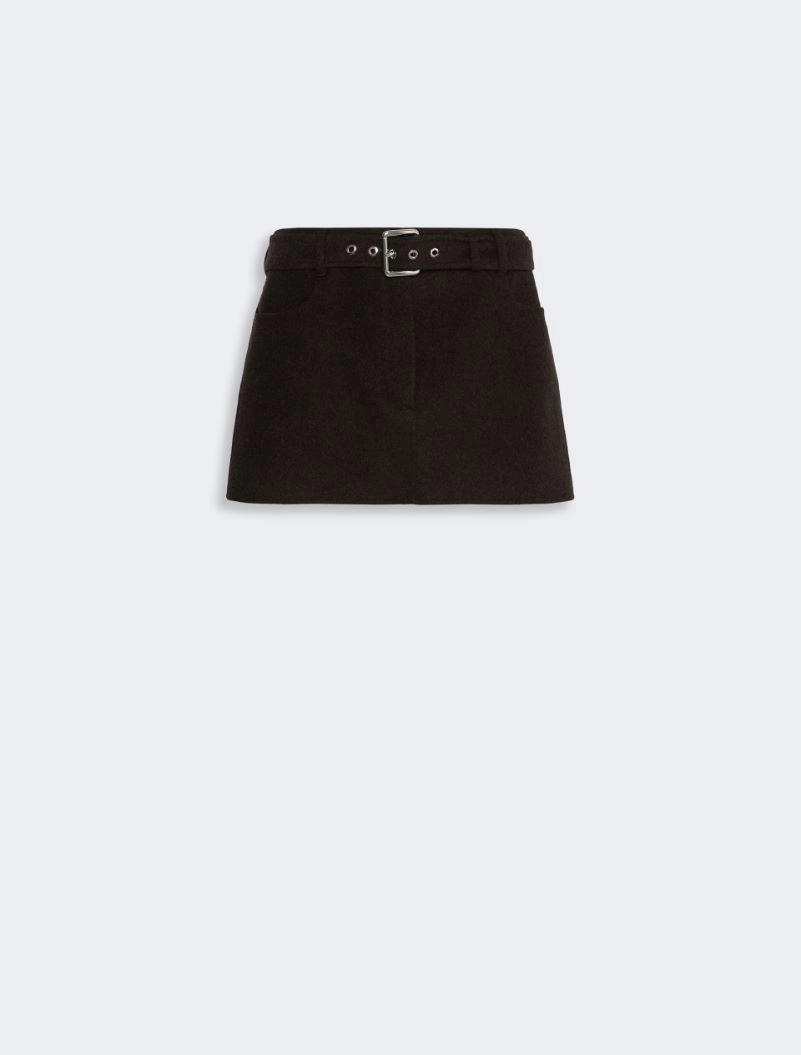 Short pure wool skirt - CHOCOLATE - Sportmax - 6