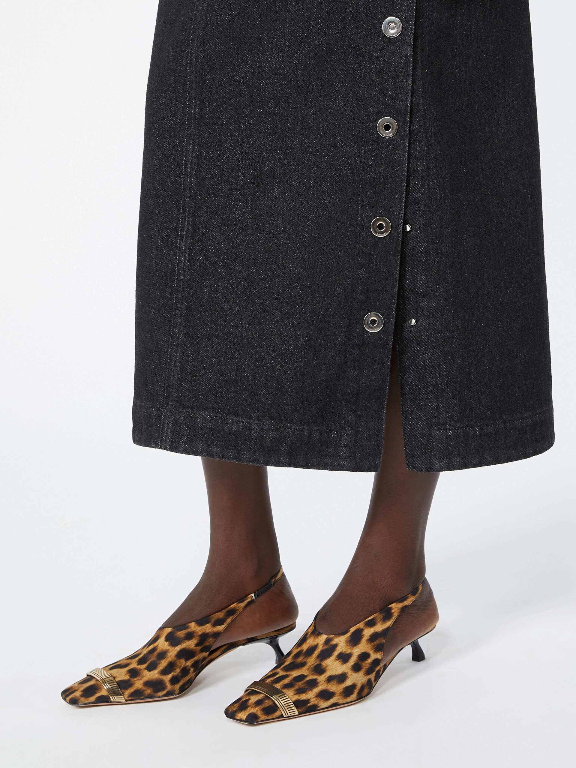 Straight-fit denim skirt - BLACK - Sportmax - 4