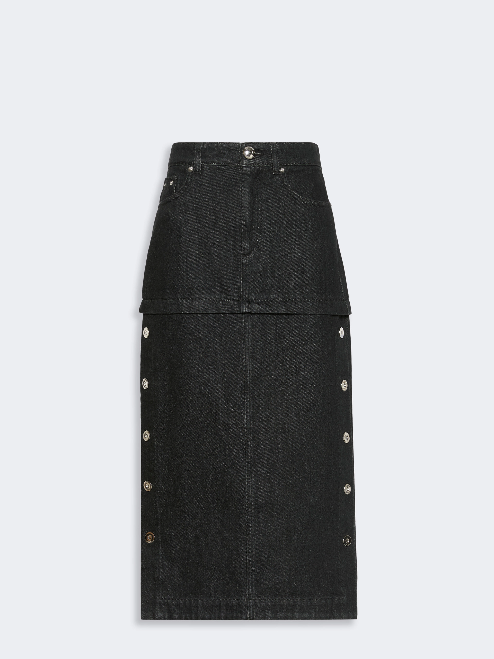 Straight-fit denim skirt - BLACK - Sportmax - 5
