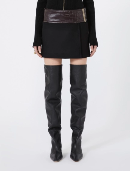 Pure wool mini skirt - BLACK - Sportmax - 2