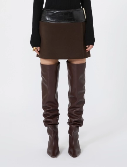 Pure wool mini skirt - CHOCOLATE - Sportmax - 2