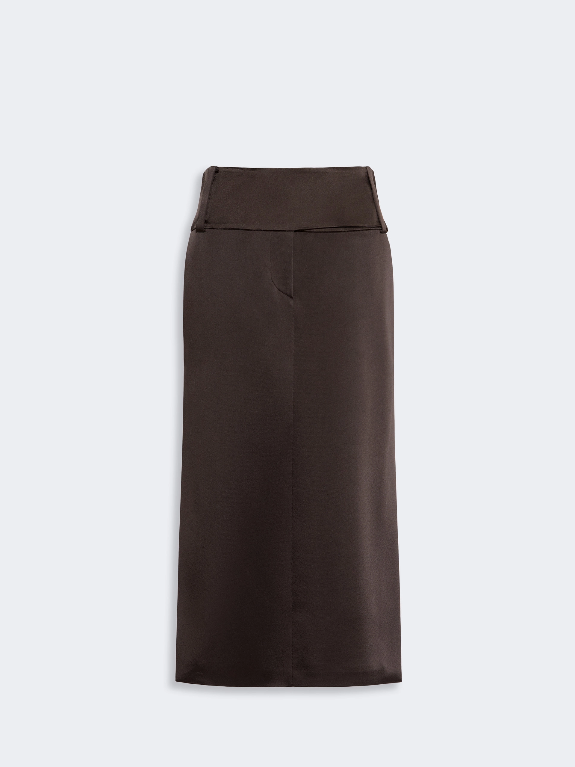 Straight-fit long satin skirt - CHOCOLATE - Sportmax - 5