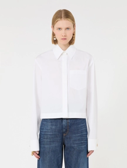 Cotton boxy shirt - OPTICAL WHITE - Sportmax - 2