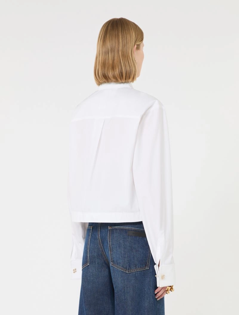 Cotton boxy shirt - OPTICAL WHITE - Sportmax - 3