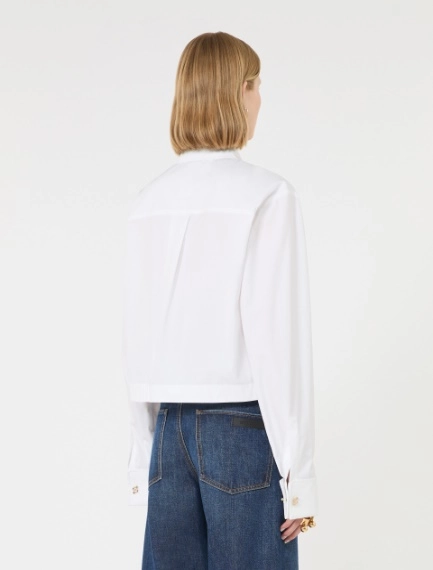 Cotton boxy shirt - OPTICAL WHITE - Sportmax - 3